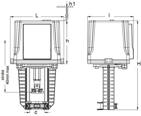 Kvs25 электропривод DAV 2500 - 24В