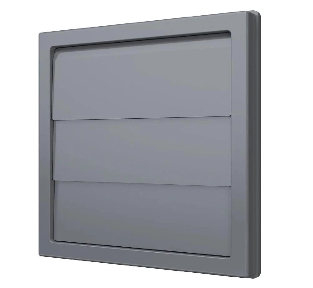 Выход стенной ERA КФ 150х150 фланец Дн100, материал – пластик, серый