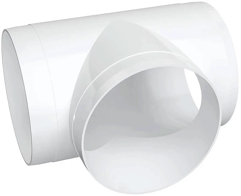 Тройник Т-образный ERA ТП Ду160 для соединения воздуховодов, пластиковый