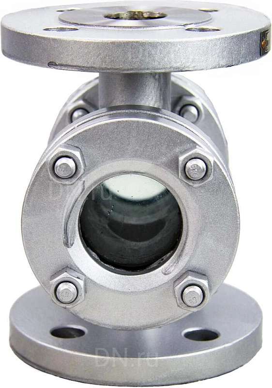 Стекло смотровое SG2-34G-F тип В ГОСТ 21836-2021 Ду32 Ру40, углеродистая сталь, фланцевое